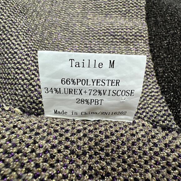 ZADIG & VOLTAIRE Metallic Volty Lurex Cardigan M - Picture 7 of 10